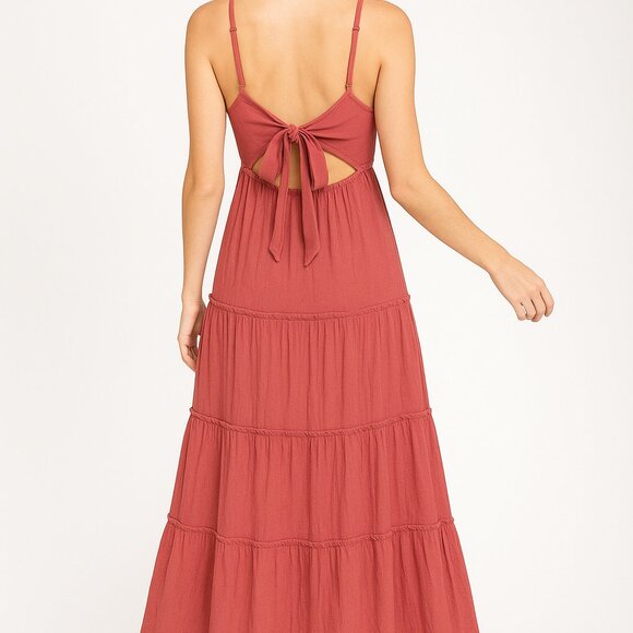 Altar'd State Maxi Sundress Women's Size XS Pink Beachy Flowy Backless - Picture 2 of 6